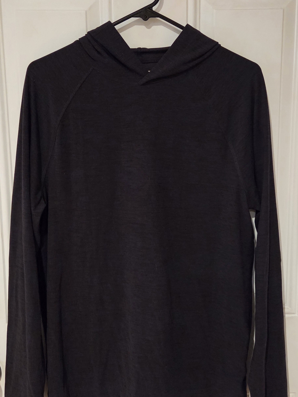 GapFit All Day Pullover Hoodie Black Heather Stretch Size S